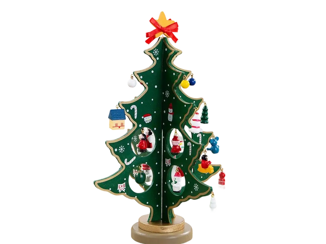 Calendario de cuenta regresiva para las fiestas con árbol de bricolaje, decoración navideña atemporal, decoración navideña versátil para niños y