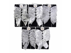 Conjunto de Decorações de Navidad Prateado Argolas Poliéster 8,9 X 11,4 X 3,8 cm 4 Unidades