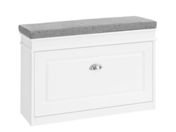Zapatero SOBUY (Blanco, Gris - 75x24x51 cm)