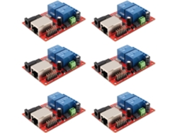 6 Conmutadores Lan Con Retardo, Tarjeta De Relé Ethernet Bidireccional, Controlador/módulo Udp Para Servidor Web
