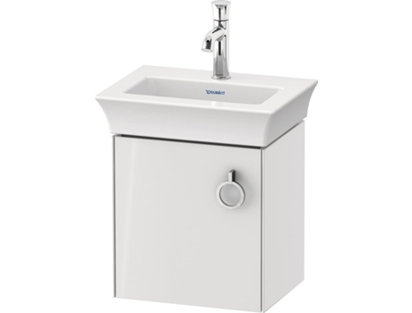 DURAVIT Tulip blanco, mueble de tocador colgado en la pared, ancho 384 x fondo 298mm, con 1x tope de puerta a la izquierda, con tirador, WT4250L