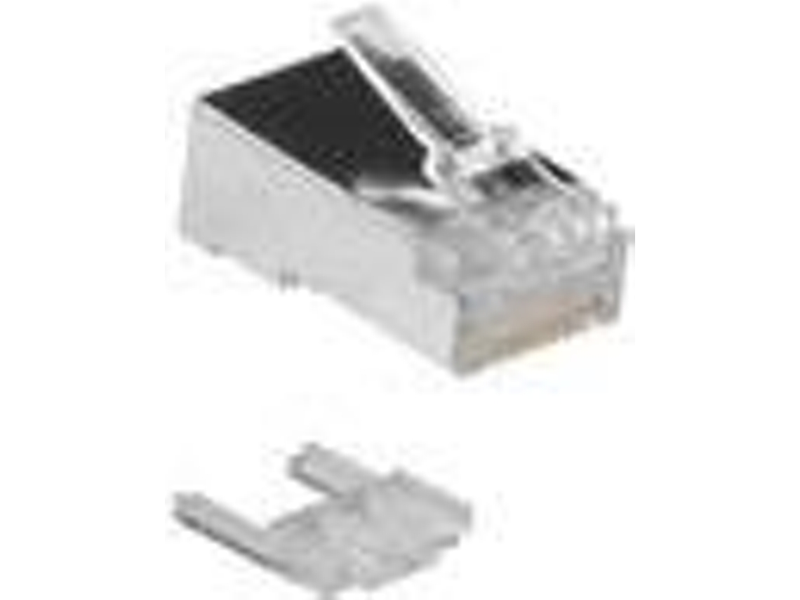 Conector modular RJ45 Cat6 blindado para cable redondo con conductores sólidos o estándar. Apto para Soli Act (8p/8c)