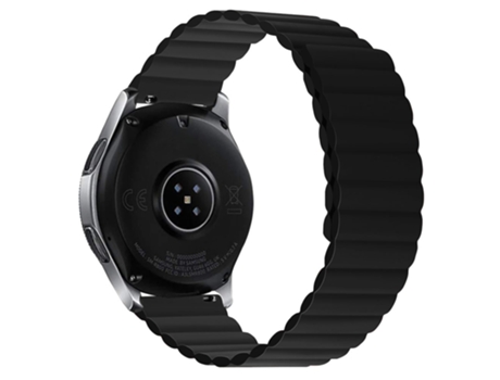 Correa de Silicona bicolor 20mm magnético para Samsung Galaxy Watch4 40mm/44mm/Garmin Venu2 Plus/Venu - negro