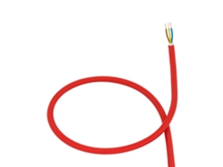 Cable Textil Eléctrico Rojo
