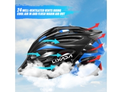 Casco De Bicicleta Lixada Ultraligero Con 24 Aberturas Eps Integral Ajustable Unisex Para Montaña Y Carretera