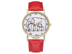 Reloj De Pulsera Para Pareja Zhoulianfa Con Correa De Pu Y Movimiento De Cuarzo Rojo.