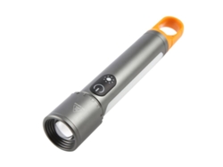 Linterna de exterior impermeable con zoom láser telescópico, color blanco