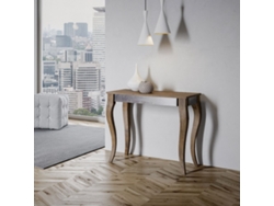 Consolas Olanda Iron Small Extensible hasta 196 cm ITAMOBY (90 x 40 x 77 cm - Paneles de Melamina - Nogal)
