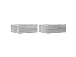 Juego de mesitas de noche colgantes Sonoma Gris 40x30x15 cm MAISON EXCLUSIVE