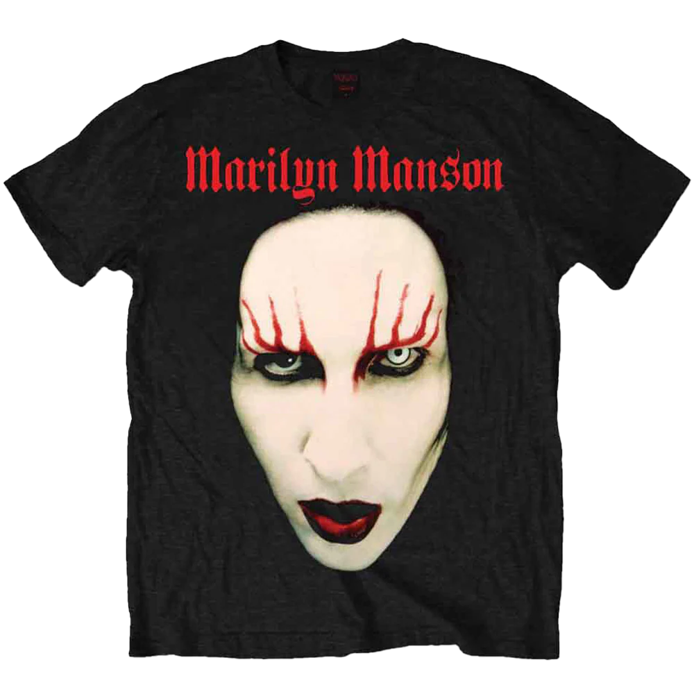 Marilyn Manson Red Lips T-shirt Unisex Rockinstone Size:xxxl