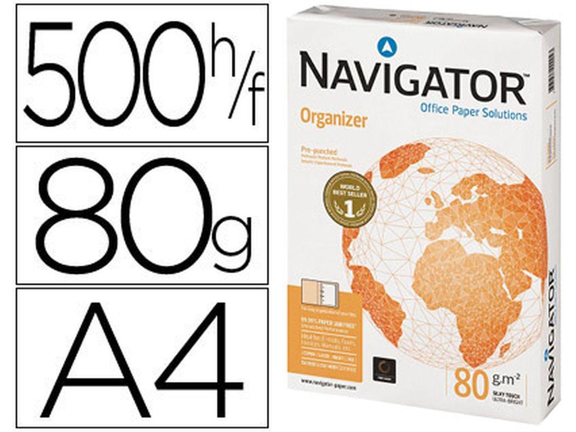 Papel Fotocopia Navegador Din A4 80 Gr 2 Agujeros Papel Multiusos Cartuchos Tintas y Palet Láser de 500 hojas