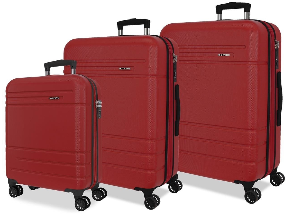 Juego de maletas MOVOM Galaxy Bordeaux (53x78x31cm 128l)