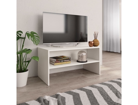 MAISON EXCLUSIVE Mueble para TV madera contrachapada blanco 80x40x40 cm