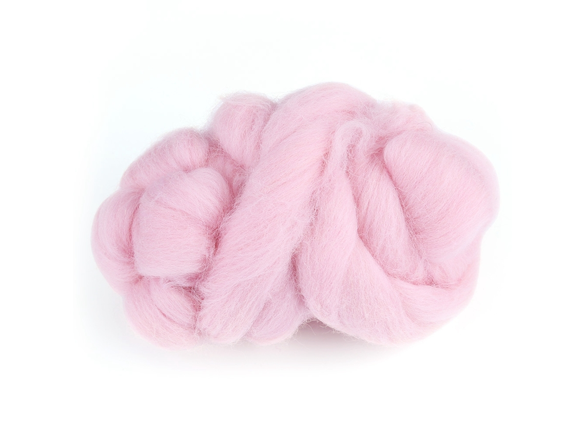 Hilo Para Bordar 55 G Rosa Suave Y Esponjoso Para Manualidades, Tinte Vivo Que No Se Decolora.