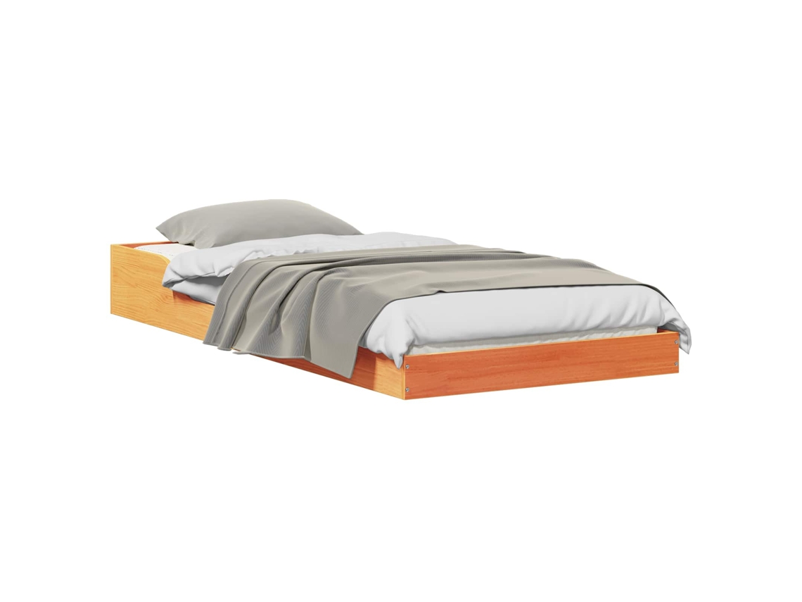Maison Exclusive - Estructura De Cama Marrón Cera 75 X 190 Cm