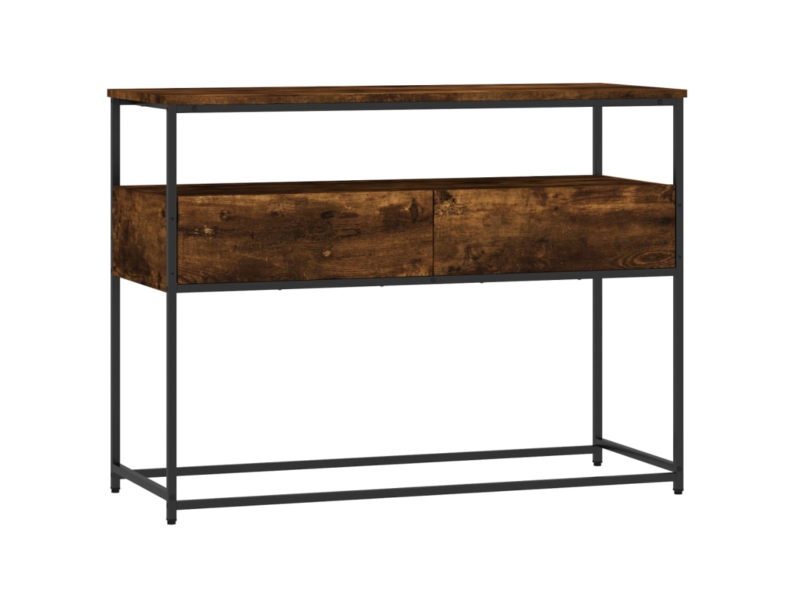 Maison Exclusive - Mesa Consola Madera De Ingeniería Roble Ahumado 100x40x75 Cm