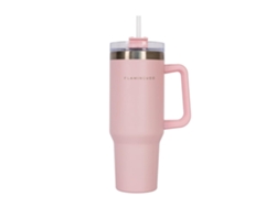 Botella Térmica Con Pajita Acero Inoxidable 1,18 Litros Rosa