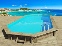 Piscina de madera "Ibiza" - 8.57 x 4.57 x 1.31 m HABITAT ET JARDIN