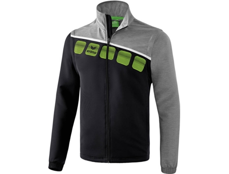 Chaqueta ERIMA 5-C con Mangas Desmontables (Negro, Gris y Blanco - L)