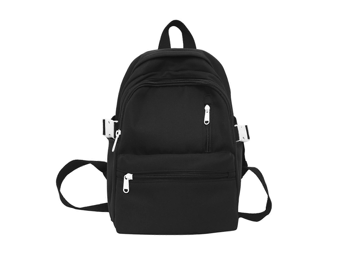Mochila escolar moderna y elegante para portátiles, mochila informal para estudiantes y profesionales, negra.