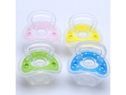 Chupete de silicona para bebés de 6 meses en adelante, plano, sin BPA (4 unidades) Hexinyigjly