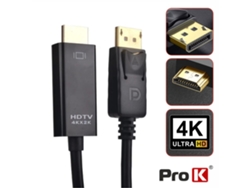 Cable Displayport macho / HDMI macho 4k 3m PRO K