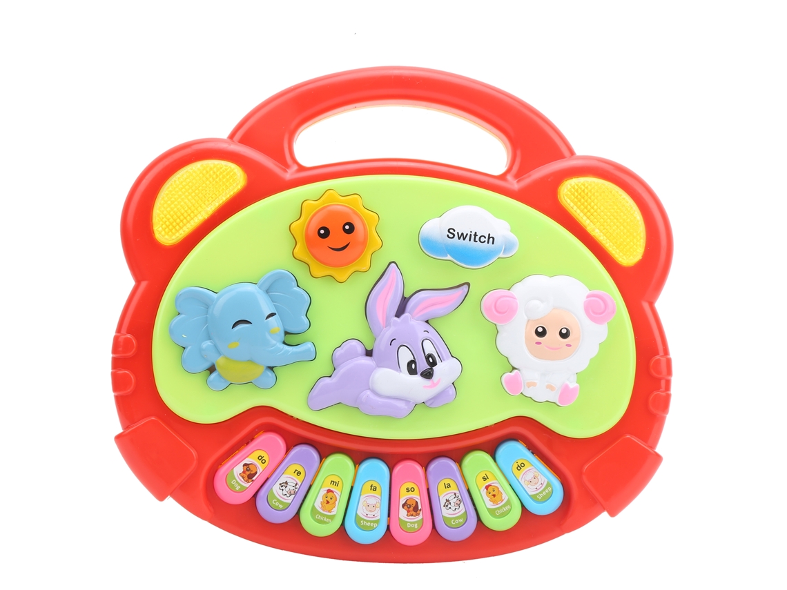 Juguete Musical Para Bebés Con Estampado De Animales, Luz Y Teclas Educativas.