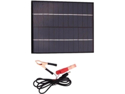 Lote De 2 Paneles Solares De Polisilicio, 5,5 W, 12 V, Con Pinzas Para Batería.