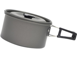 Sartén antiadherente ligera y portátil, ideal para acampar y actividades al aire libre.