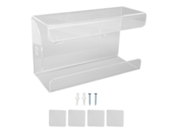 Soporte De Pared Para Dispensador De Acrílico Para Guantera, Fijación Adhesiva Y Con Tornillos Para Cocina Y Hogar.