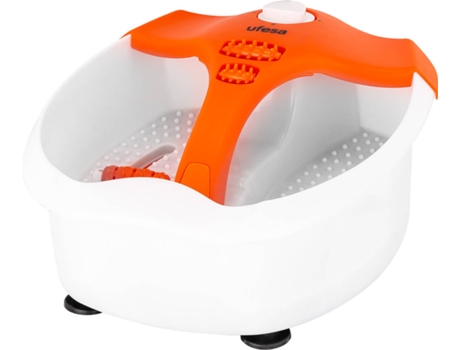 Masajeador De Pies ufesa bh5700 hidromasajeador con 3 posiciones calor infrarrojo y burbujas mando selector calentar agua tapa antisalpicaduras 4 rodillos