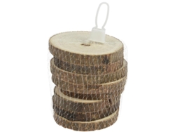 Posavasos madera tronco 8 cm bolsa 8