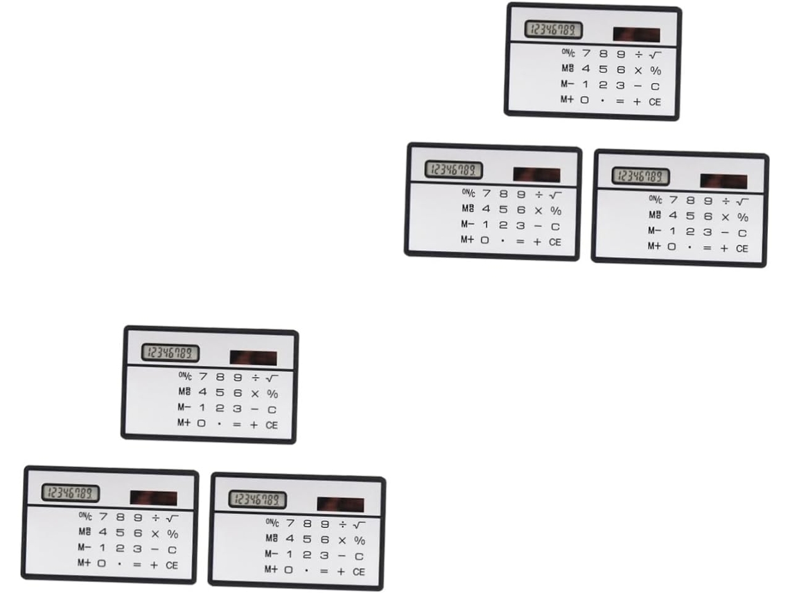 Juego de 2 mini calculadoras solares de bolsillo con pantalla táctil y herramientas digitales de Gokoco