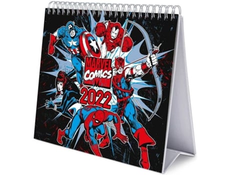 Calendario Escritorio Deluxe 2022 marvel comics sobremesa │ mesa anual producto con licencia oficial erik