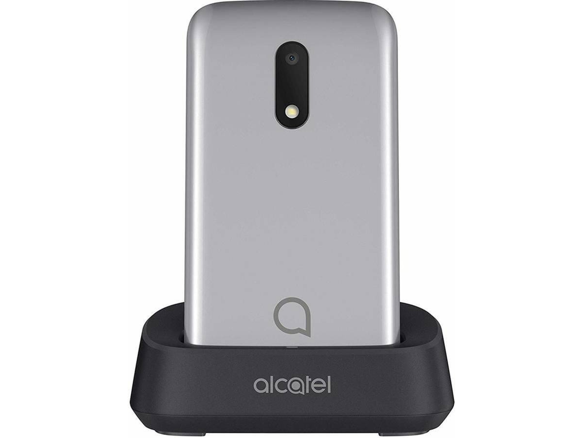 Alcatel 30.26 Plata 3026 de uso con tapa y base para cargar sos 2mp flash teclas grandes espt libre 3026x pleateado 2 711 cm 28“ bluetoothmicrosdcámarafm 2.8 3.2 3g telefono movil 28 128 256