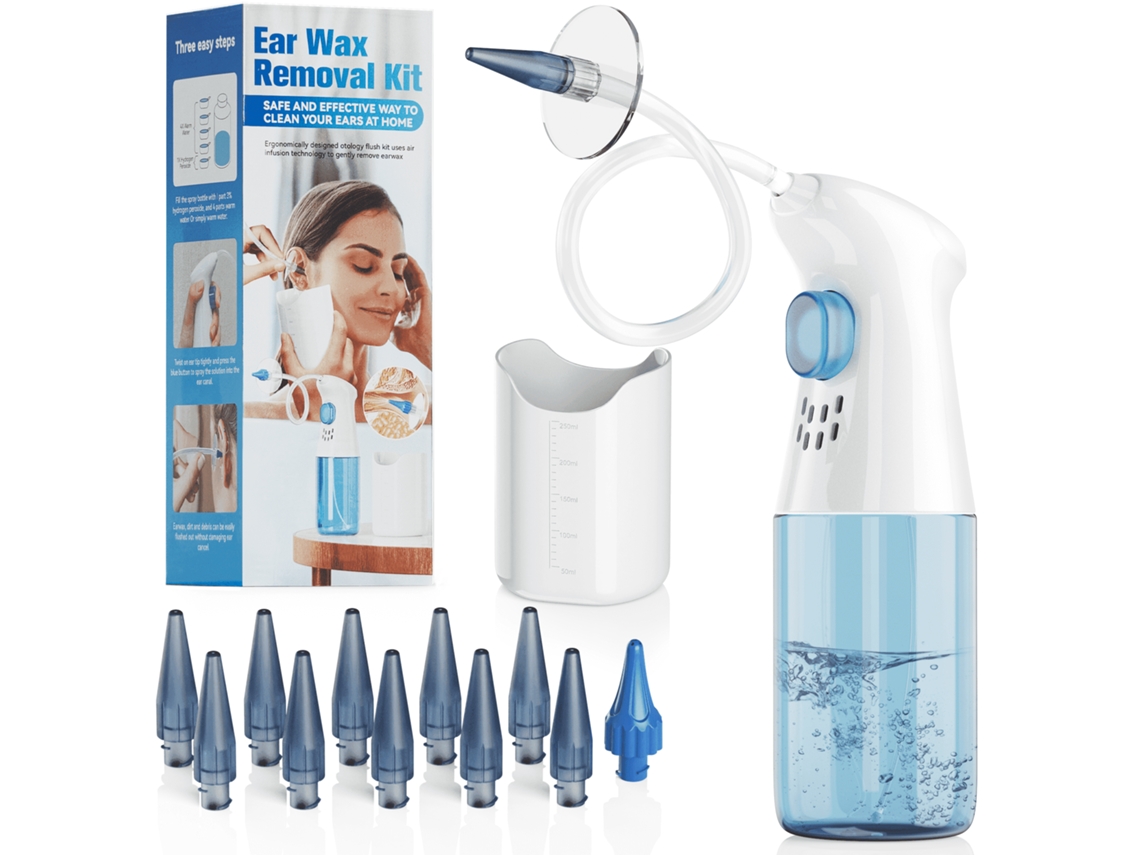 Kit Manual De Limpieza De Oídos Con Puntas De Silicona Suave, Sistema De Enjuague Reutilizable Para Un Cuidado Seguro En Casa, Compacto Y Re