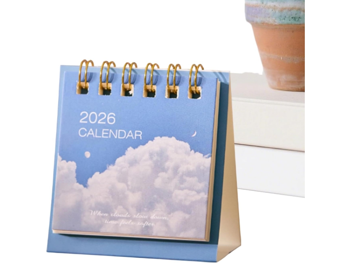 Mini agenda mensual, calendario de escritorio 2026, para oficina, hogar, escuela, hombres, mujeres y compañeros de trabajo.