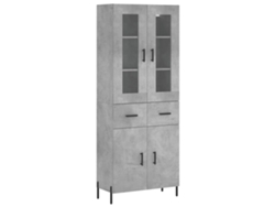 Maison Exclusive - Aparador Alto Madera Contrachapada Gris Hormigón 69,5x34x180 Cm