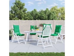 4 cojines para silla con respaldo alto, tela Oxford verde, Dkd Home Decor