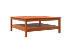 Maison Exclusive - Mesa De Centro Madera Maciza De Pino Marrón Cera 100x100x40 Cm