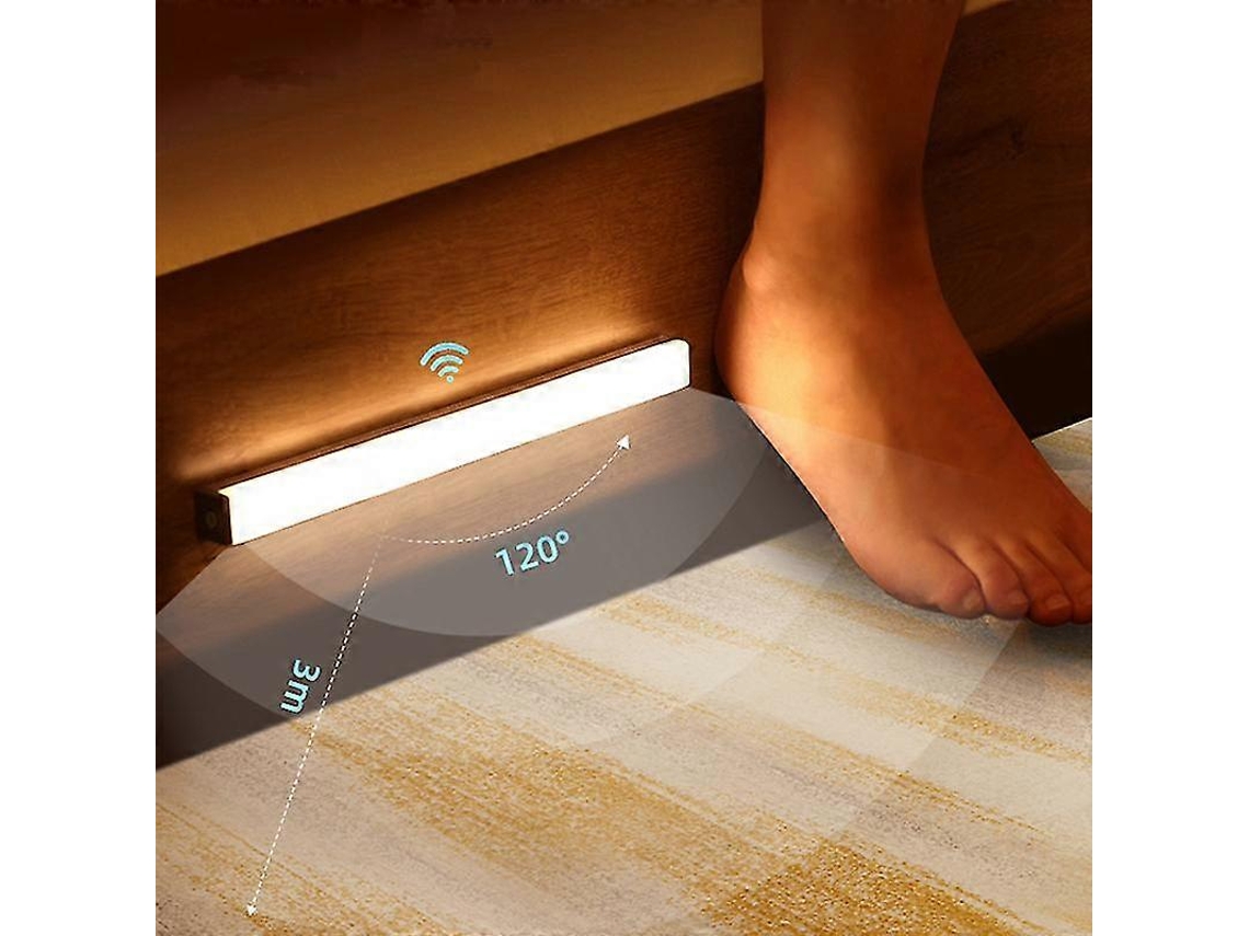 Rebe-luz Nocturna Inalámbrica Con Sensor De Movimiento Led Para Dormitorio Escalera Armario Pasillo Decoración Pared 20cm Frío Blanco