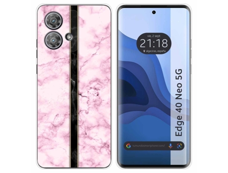 Funda Diseño Mármol para Motorola Edge 40 Neo 5G TUMUNDOSMARTPHONE Silicona Multicolor
