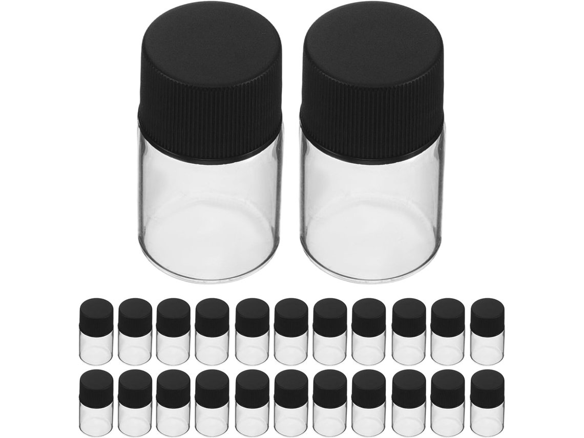 40pièces Mini Frascos Verre Transparent De Impermeables Avec Bouchons Vides Pour Échantillons Huile