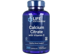 Complemento Alimentar LIFE EXTENSION Citrato De Cálcio Com Vitamina D (200 cápsulas)