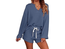 2026-conjunto De Pijamas De Manga Larga Para Mujer Tela Suave Y Elástica Ropa De Dormir Y Loungewear