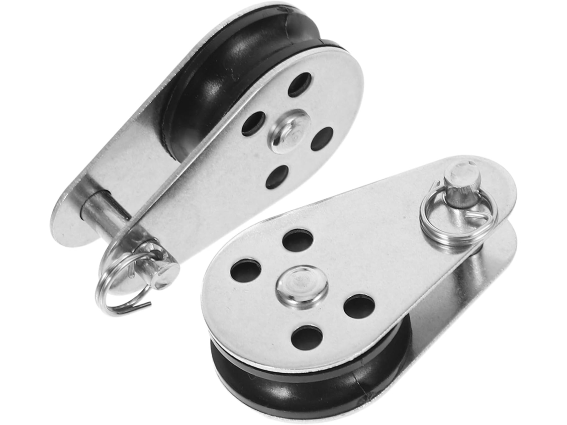 Juego de 2 poleas de acero inoxidable para kayak y velero.