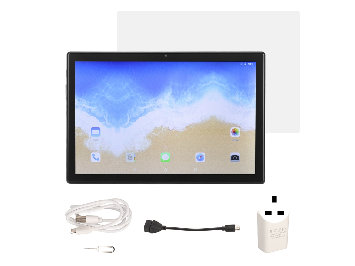 Tableta gris de 10,1 pulgadas, 8 GB de RAM, 128 GB de ROM, ocho núcleos, cámara dual 5G, luz dorada