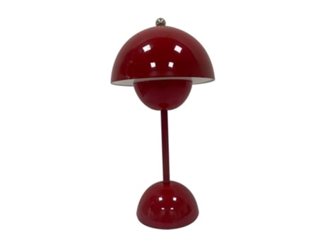 Lámparas de mesa LED recargables con forma de capullo de seta rojo