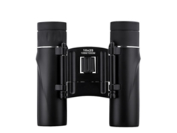 Binoculares compactos 10x25, pequeños y ligeros, con tacto de goma, mini binoculares plegables de bolsillo con lentes con recubrimiento completo para viajes. Chennnls