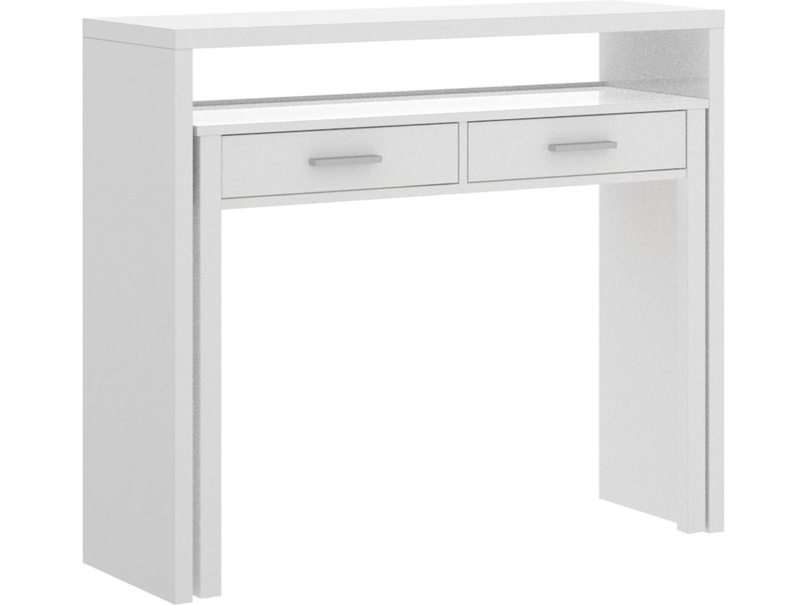 Consola Extensible DKIT Seven (Blanco Brillo - 88x99x36-70 cm)